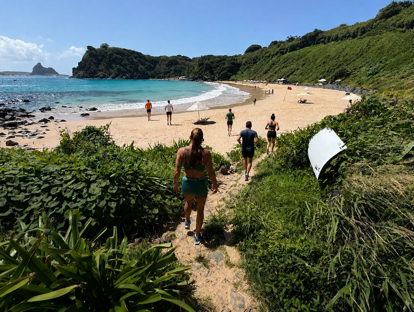 Corrida trilha Noronha